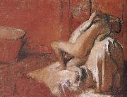Edgar Degas Lady toweling off her body after bath Germany oil painting artist